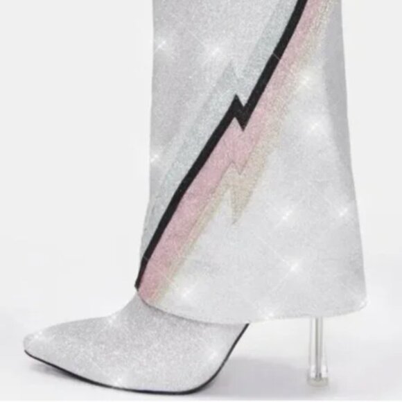 ISO Azalea Wang Ziggy boots glitter glam large size needed - Picture 1 of 1